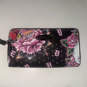 Ed Hardy Pink Floral wallet